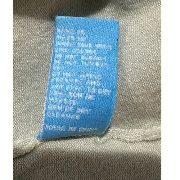 J McLaughlin Sz M Pullover‎ Long Sleeve Sweater Contrasting Trim Neckline Wrists - Picture 5 of 13